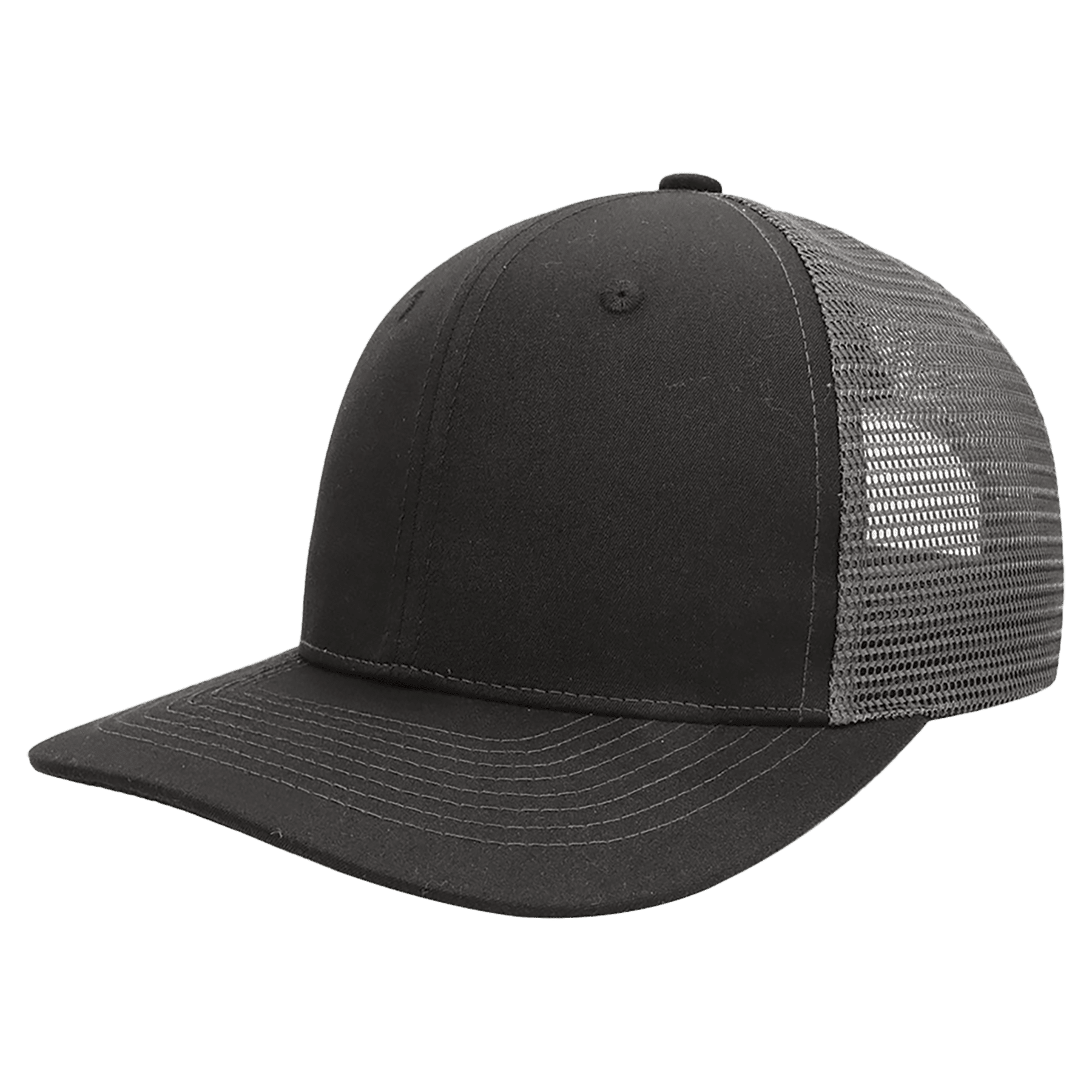 Black/Charcoal BrimCo 100 Trucker Hat