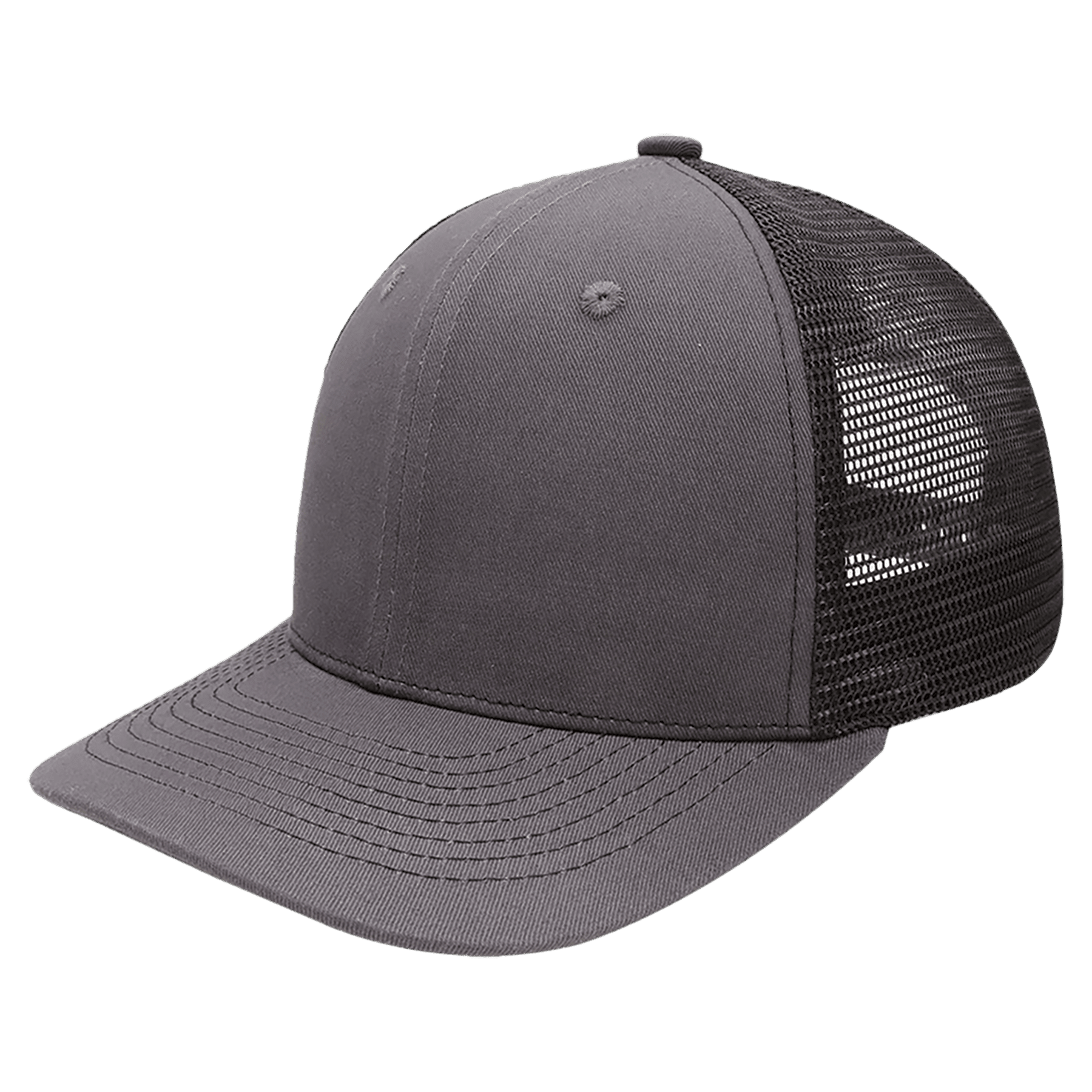 Charcoal/Black BrimCo 100 Trucker Hat