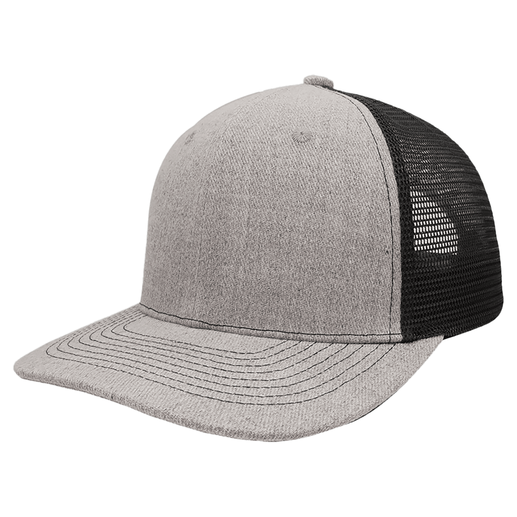 Heather Gray/Black BrimCo 100 Trucker Hat
