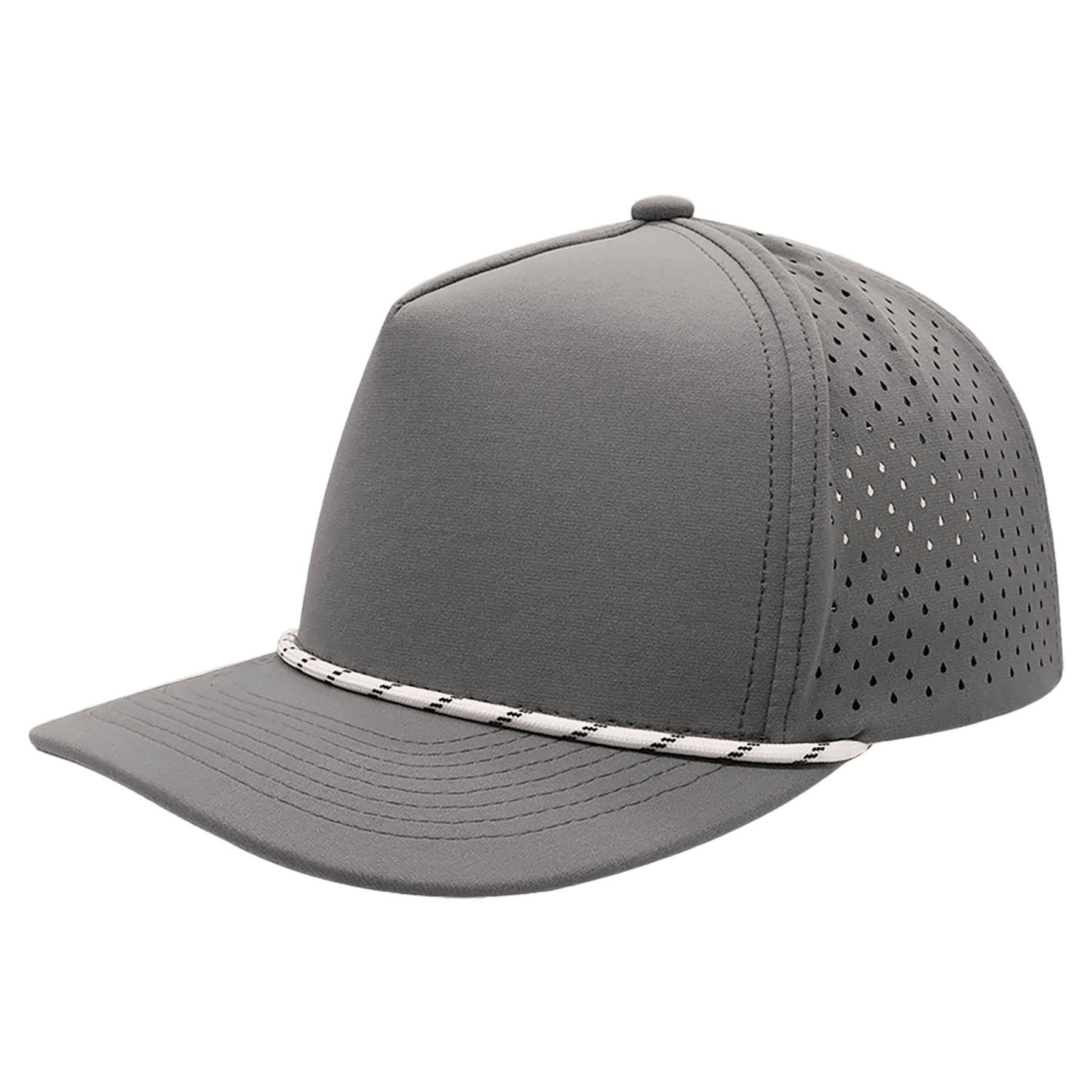 Dark Gray/Dark Gray with White Rope BrimCo Performance Hat