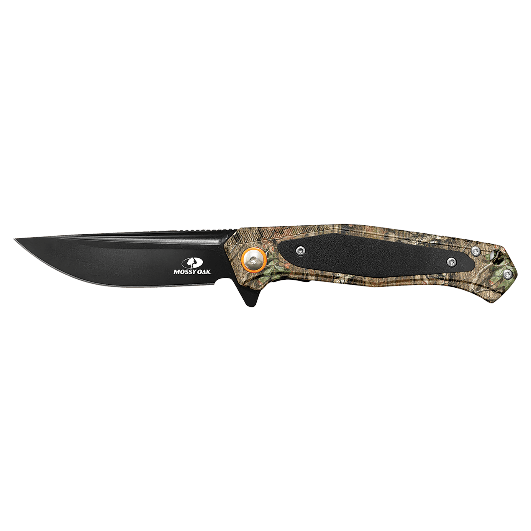 Bison River 4 1/2" Green Camo with Black Aluminum Everyday Carry Knife-Mossy Oak