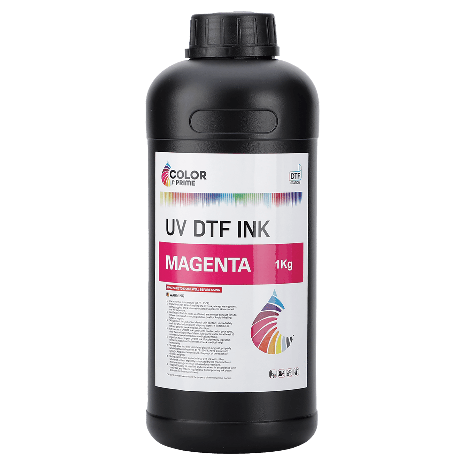 DTF Station Magenta Color Prime UV DTF Ink Cartridge, 1.0 kg