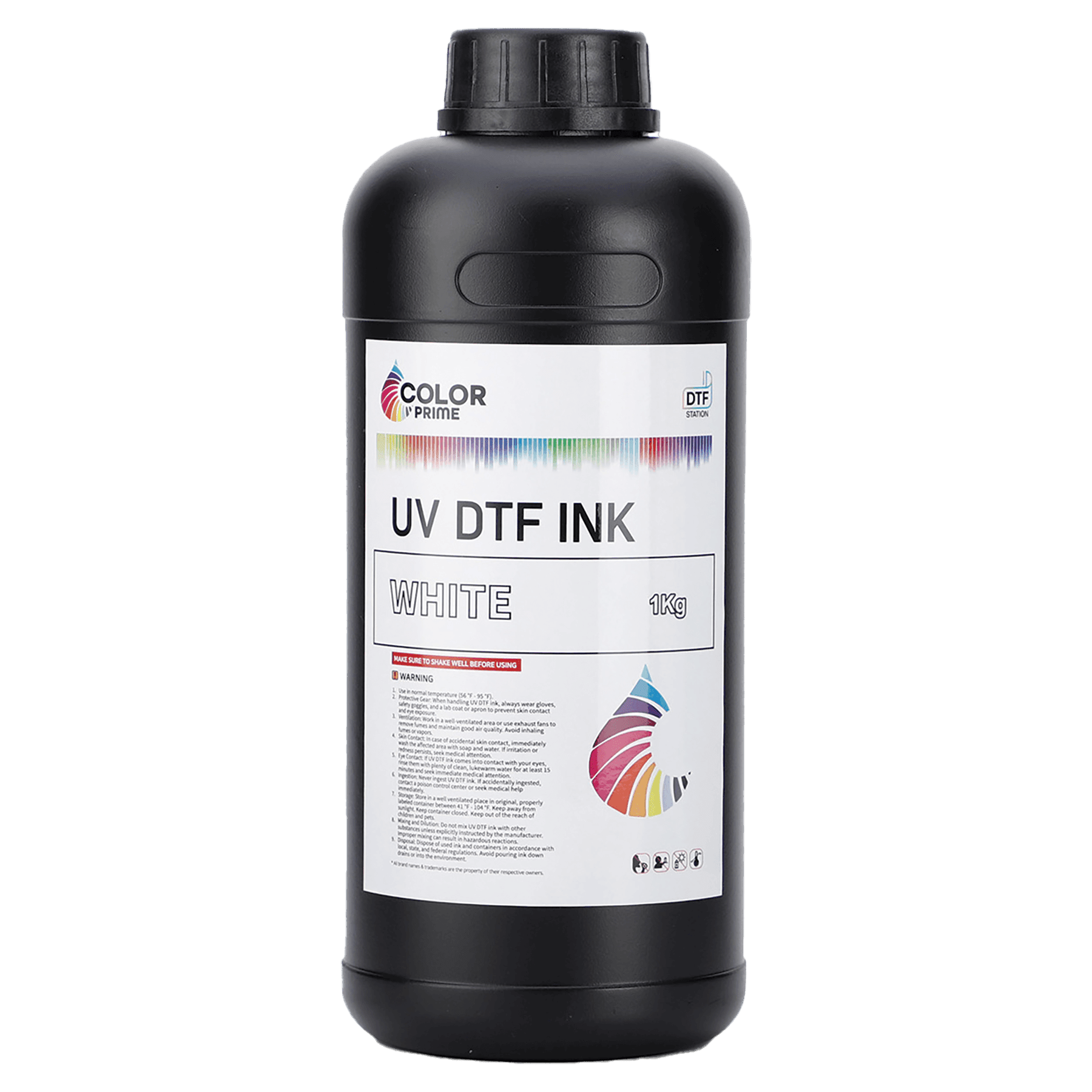 DTF Station White Color Prime UV DTF Ink Cartridge, 1.0 kg