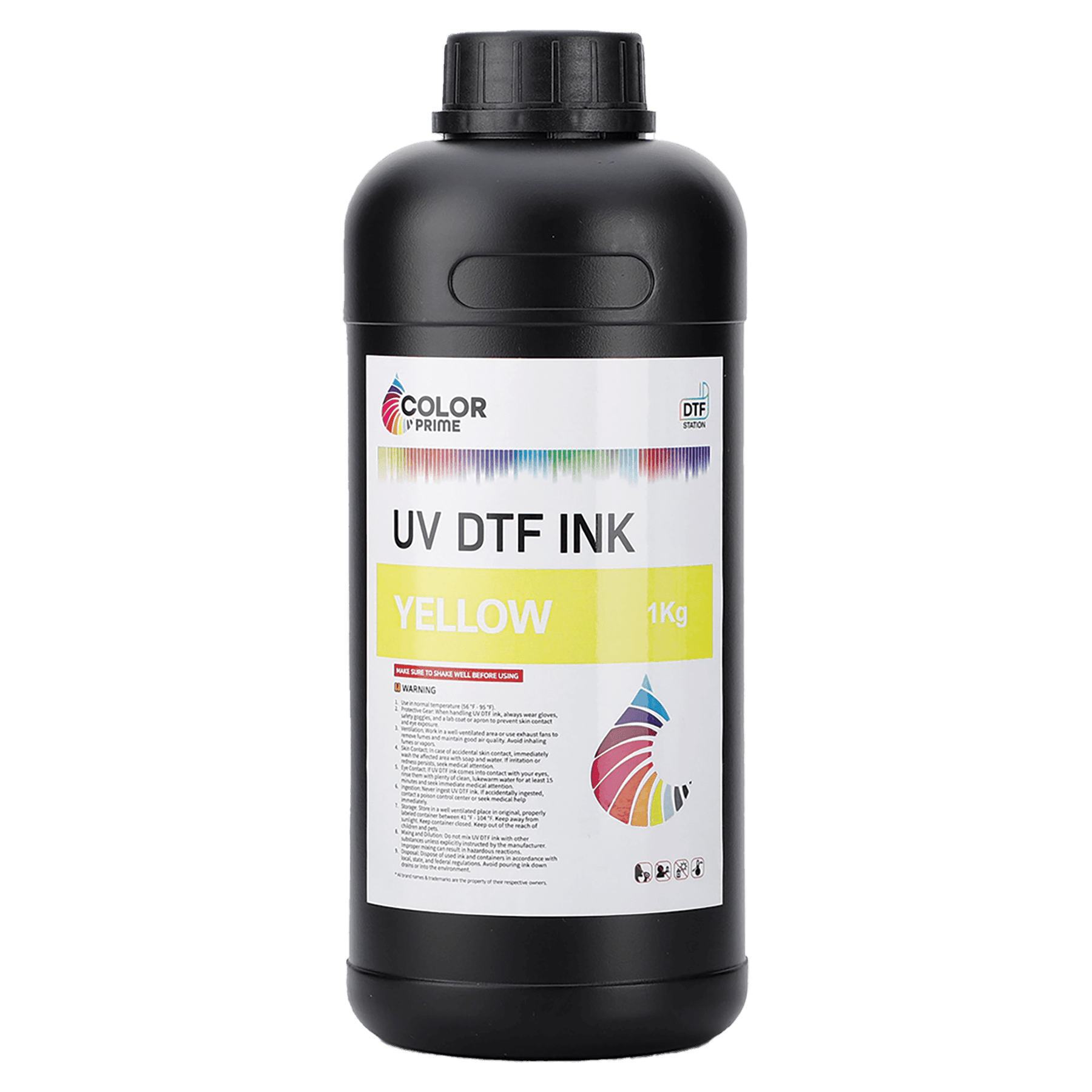 DTF Station Yellow Color Prime UV DTF Ink Cartridge, 1.0 kg