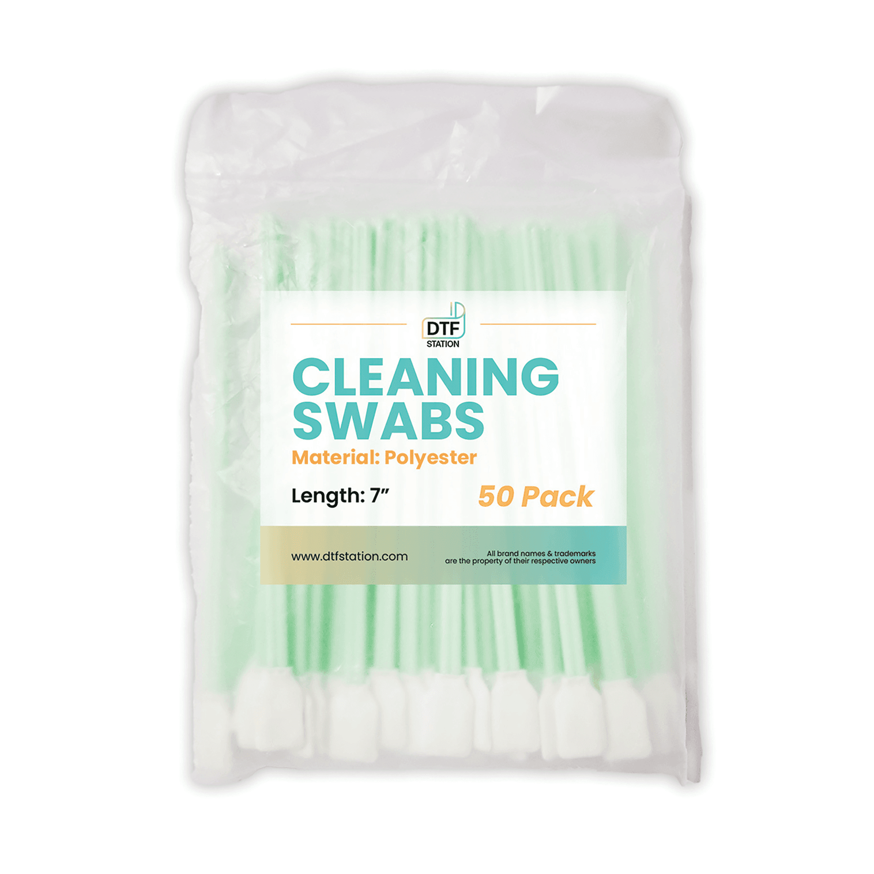 DTF Station 7" Polyester Cleaning Swabs, 50pk
