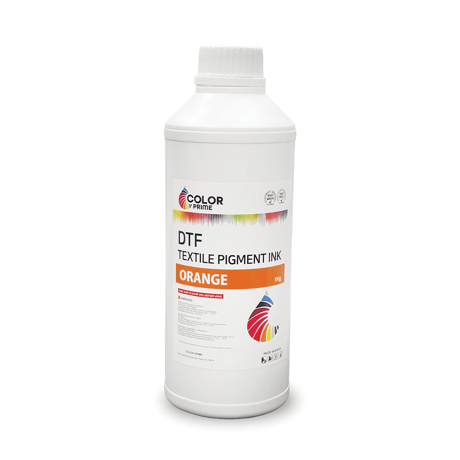 DTF Station Orange Color Prime DTF Ink, speciality color for Prestige XL2 Pro and Prestige XL3, 1.0 kg