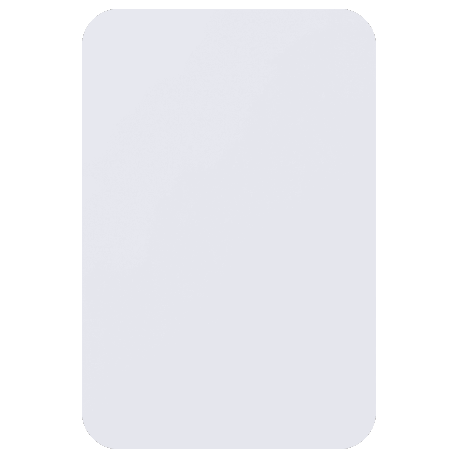 12" x 18" Ultra White Aluminum Sign Blank, 1 1/2" Radius Corners, 0.063"   Thick