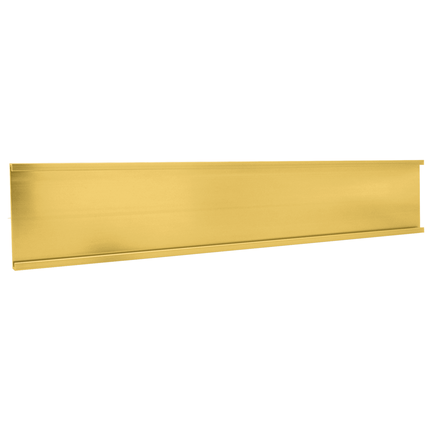 1 1/2" x 4", Yellow Gold, Kota Pro Aluminum Wall Bracket without Mounting Holes, Fits 1/16" Thick Plastic Insert