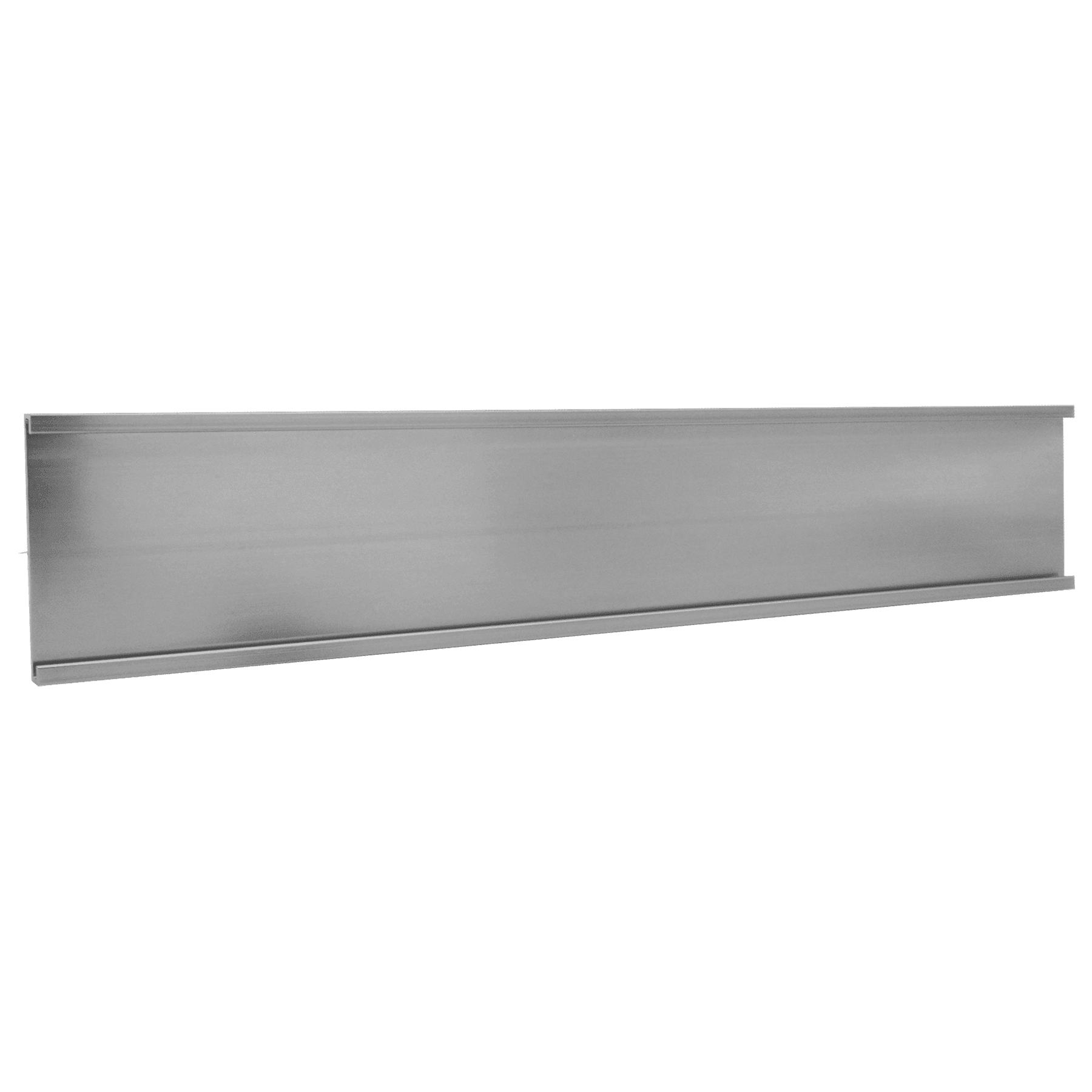 1 1/2" x 10", Silver Satin, Kota Pro Aluminum Wall Bracket without Mounting Holes, Fits 1/16" Thick Plastic Insert