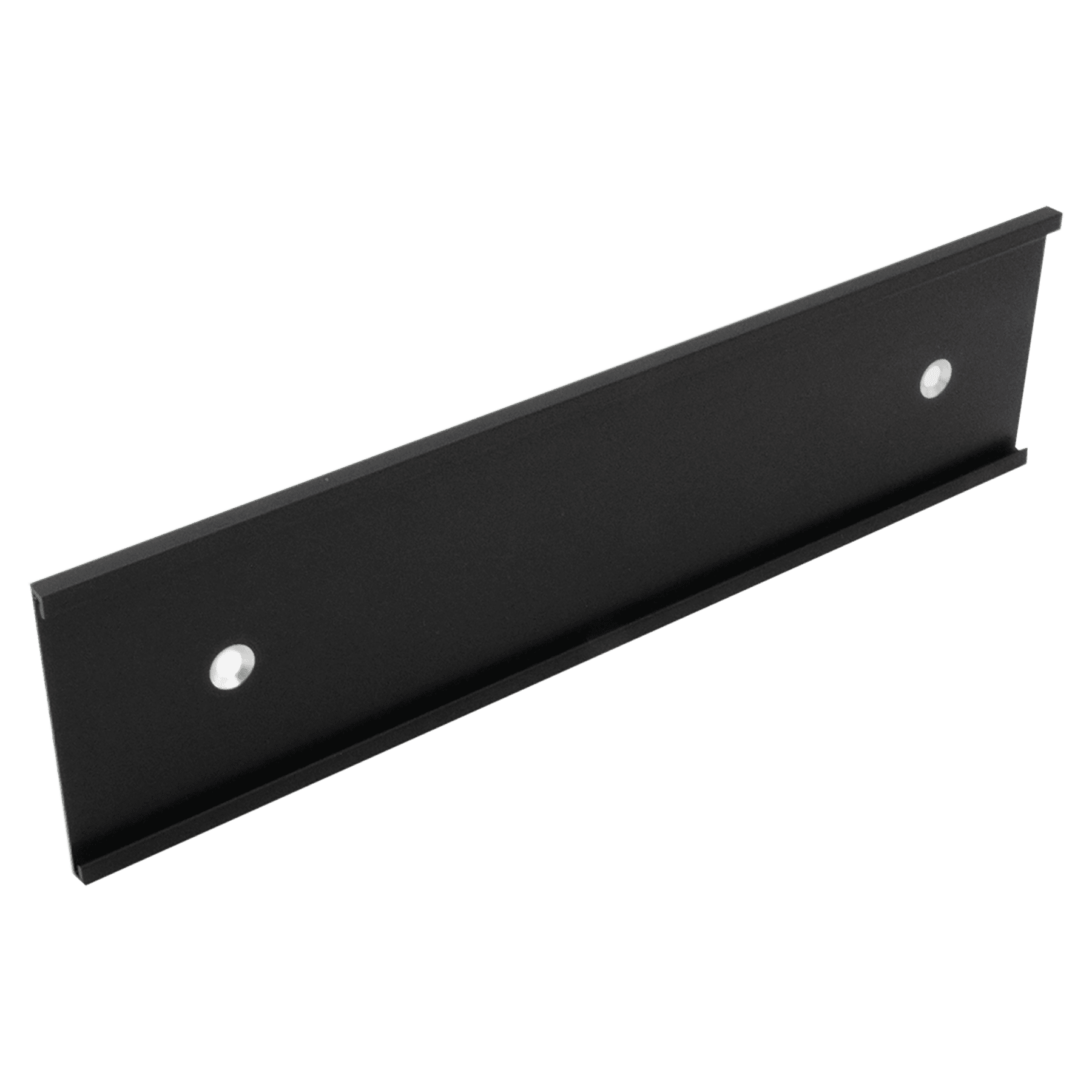 2" x 4", Black, Kota Pro Aluminum Wall Bracket with Mounting Holes, Fits 1/8" Thick Plastic Insert