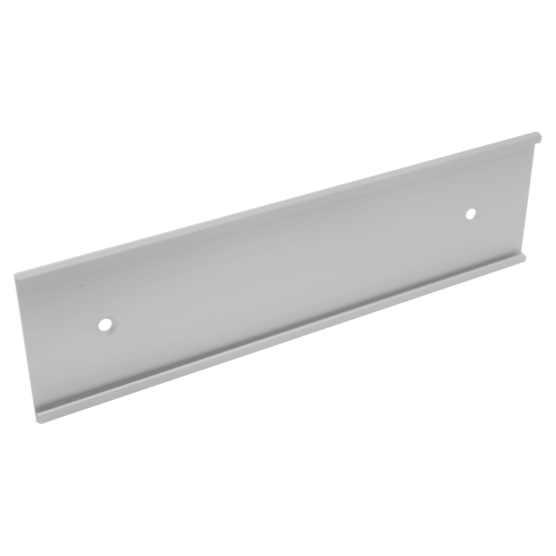 4" x 12", Satin Silver, Kota Pro Aluminum Wall Bracket with Mounting Holes, Fits 1/16" Thick Plastic Insert