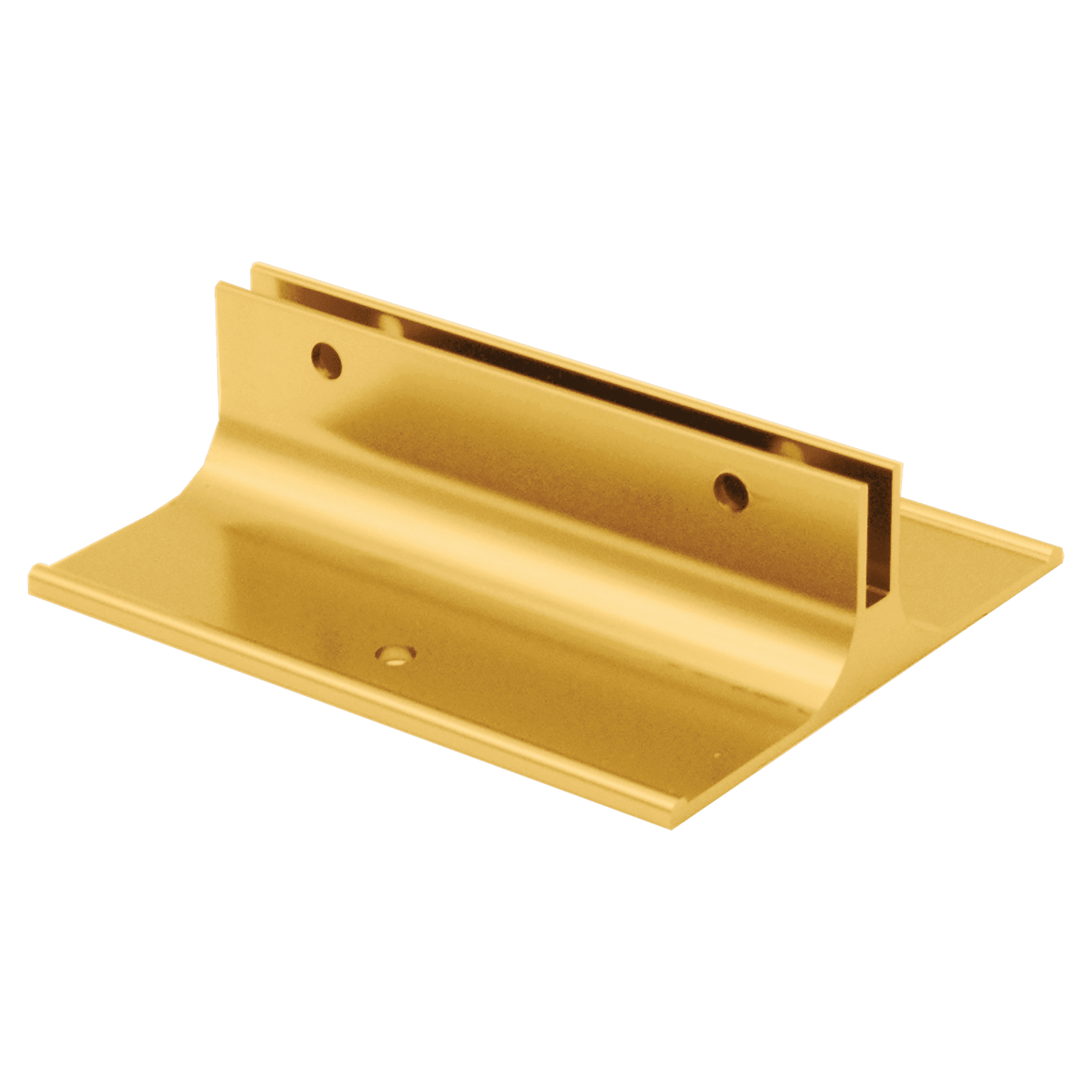 3", Yellow Gold, Kota Pro Aluminum Corridor Bracket, Fits 1/8" Thick Plastic Insert