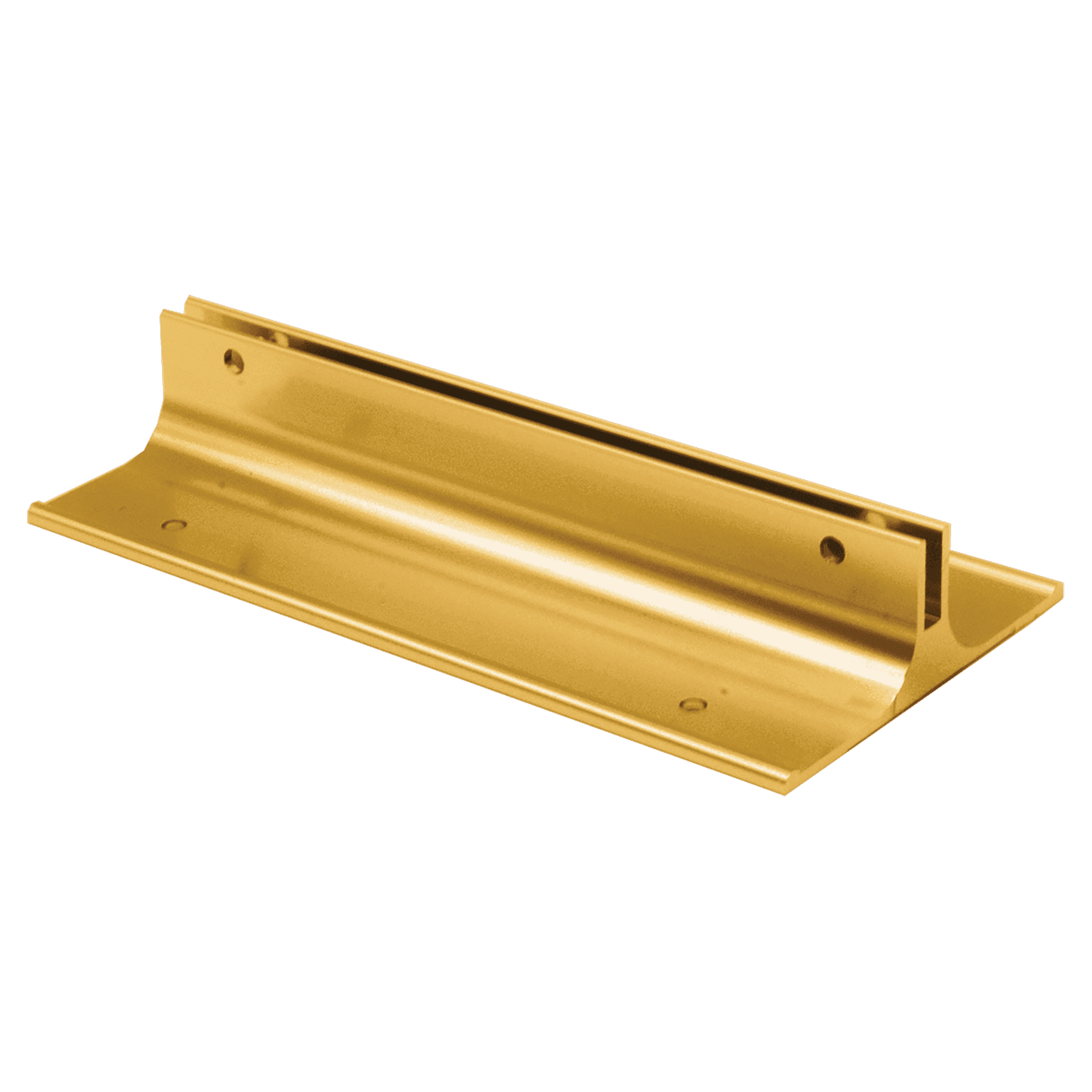 5", Yellow Gold, Kota Pro Aluminum Corridor Bracket, Fits 1/8" Thick Plastic Insert