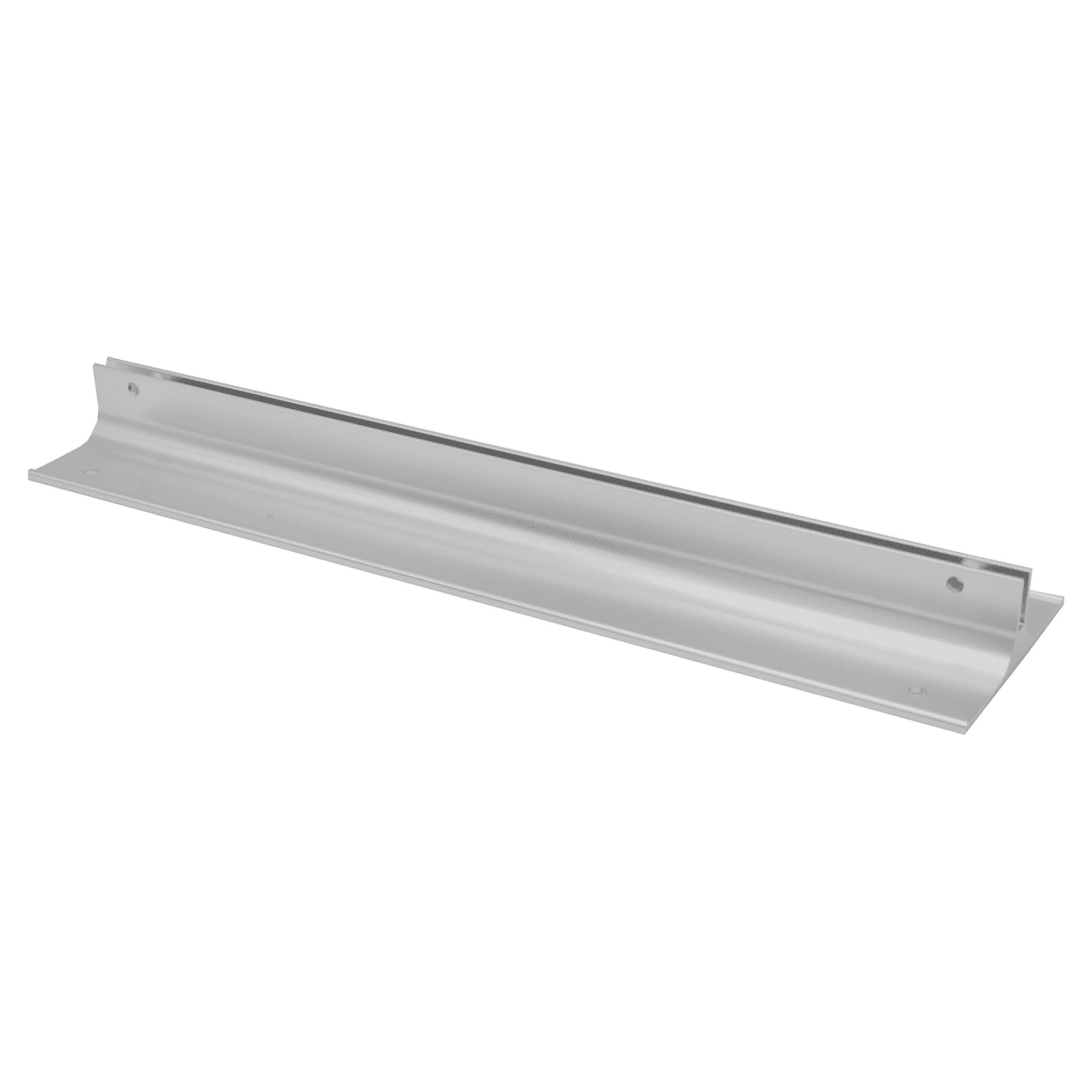 10", Satin Silver, Kota Pro Aluminum Corridor Bracket, Fits 1/8" Thick Plastic Insert