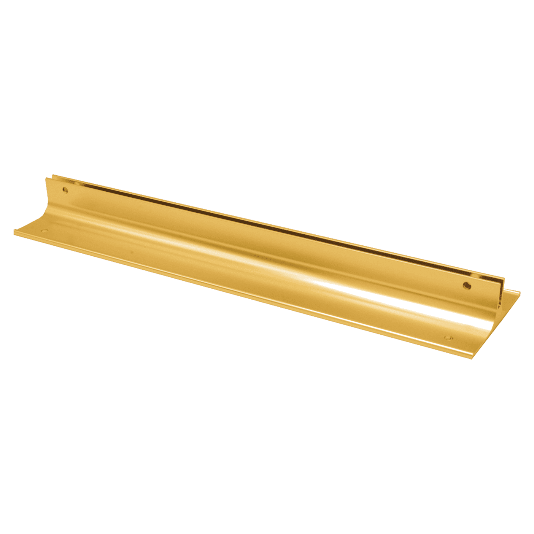 10", Yellow Gold, Kota Pro Aluminum Corridor Bracket, Fits 1/8" Thick Plastic Insert