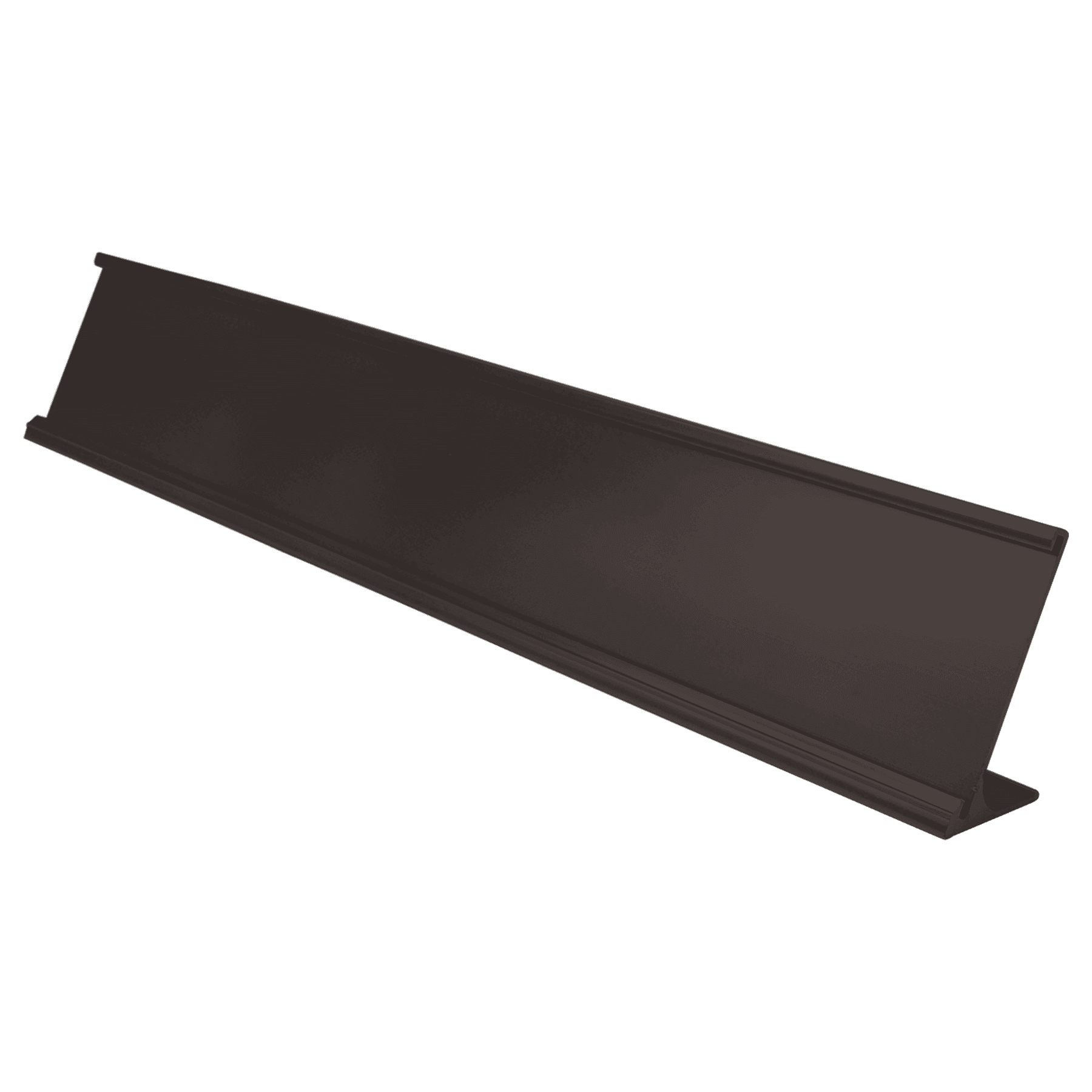 2" x 12", Black, Kota Pro Aluminum Desk Holder, Fits 1/8" Thick Plastic Insert