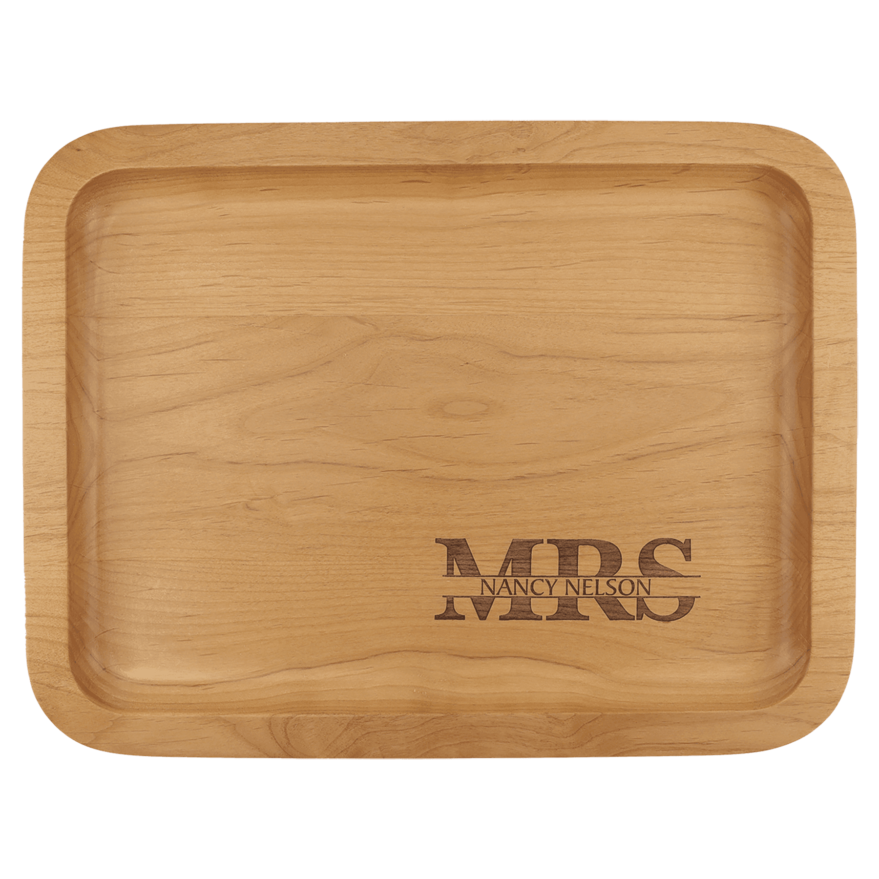 13 5/8" x 10 5/8" Alder Tray with 9" x 12" Recessed Center