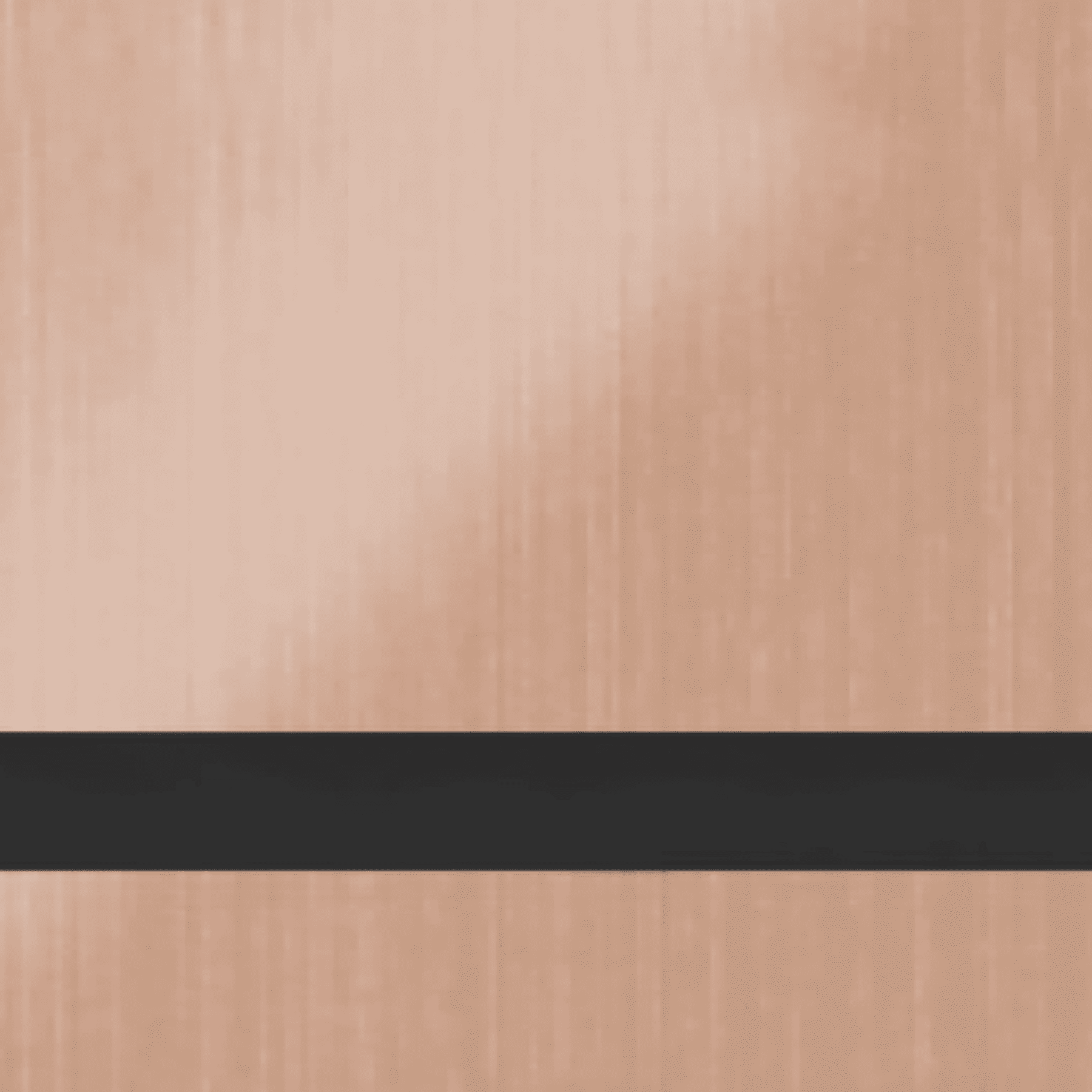 24X49 Duets Brushed Bright Copper/Black 1/16 Laser Indoor Metals With Clear Guard