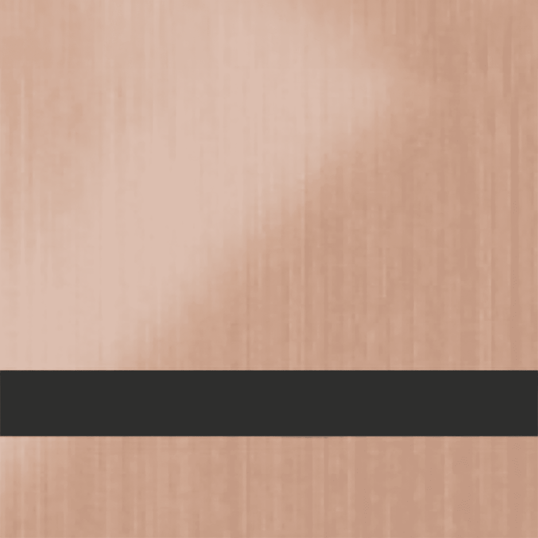 24X49 Duets Bright Copper/Black 1/8 Laser Indoor Metals With Clear Guard