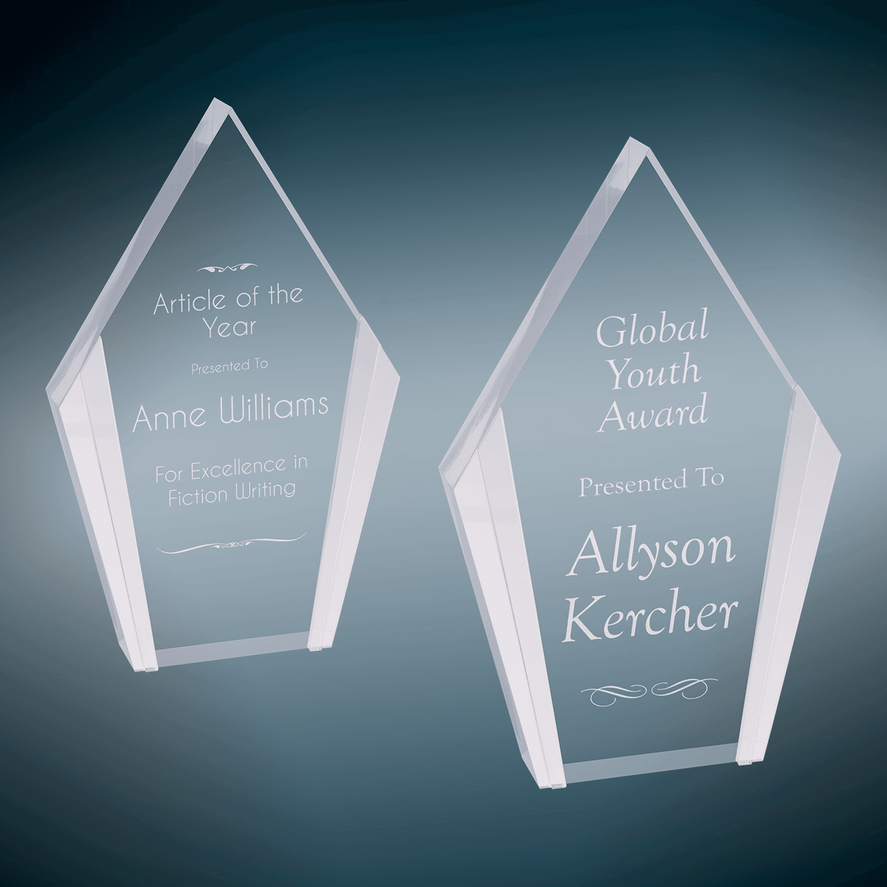 Diamond Acrylic with Silver Edge Sample Set