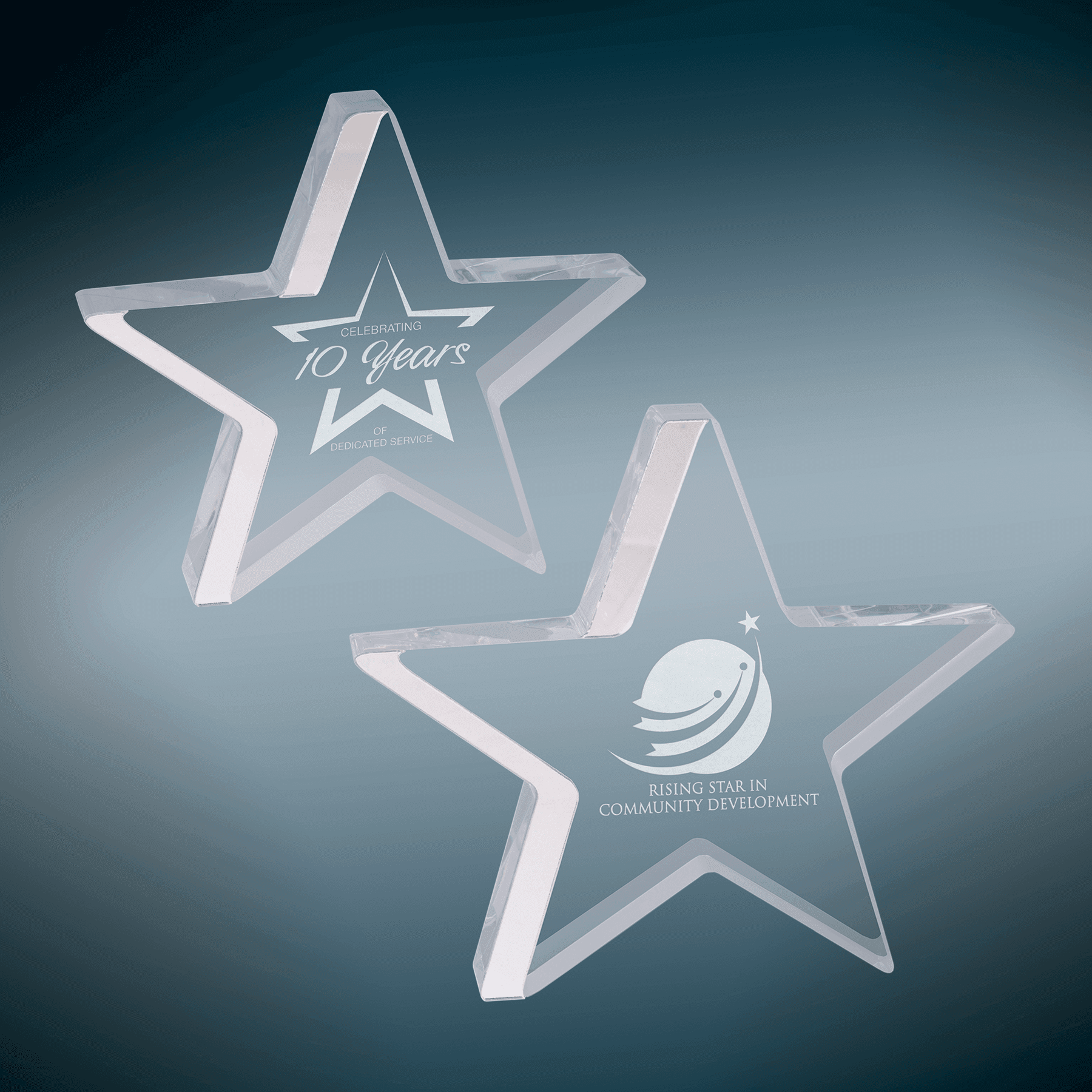 Star Acrylic with Silver Edge Sample Set