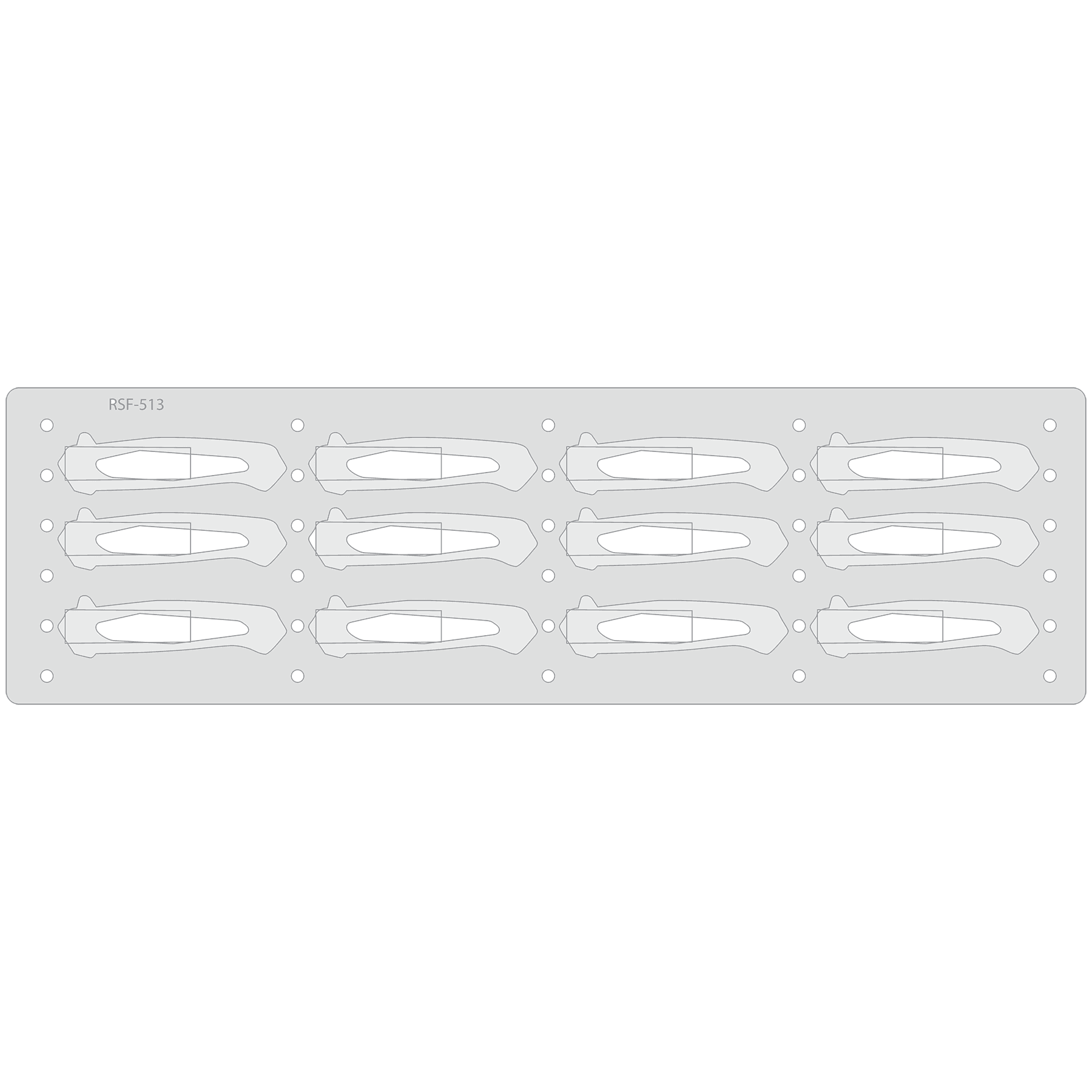 BR1071-BR1074 Bison River 4 1/2" Everyday Carry Knife Rack Star Fixture-Holds 12