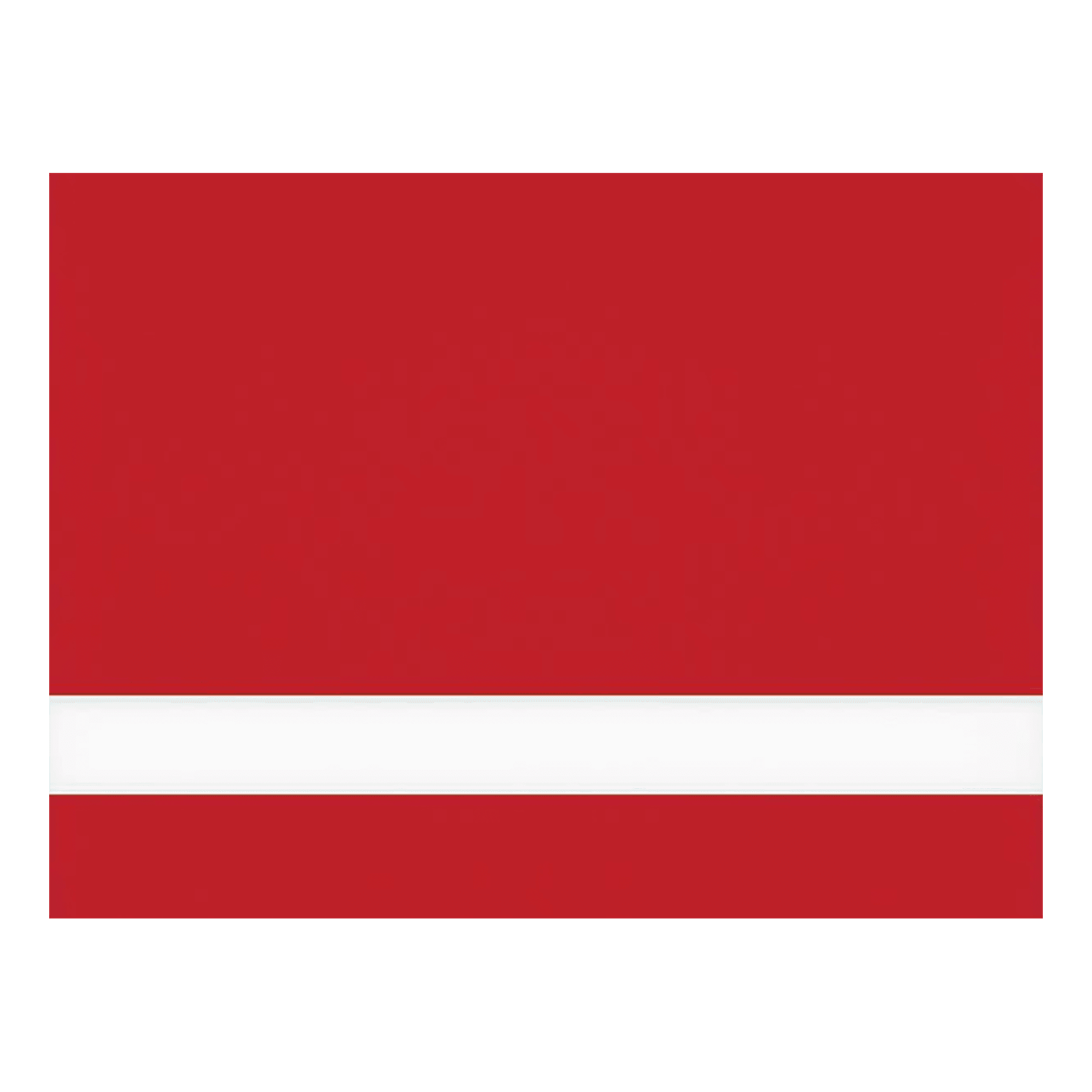 24" x 49" x 1/16" Red/White Matte Duets Laser XT Plastic with 3M Adhesive