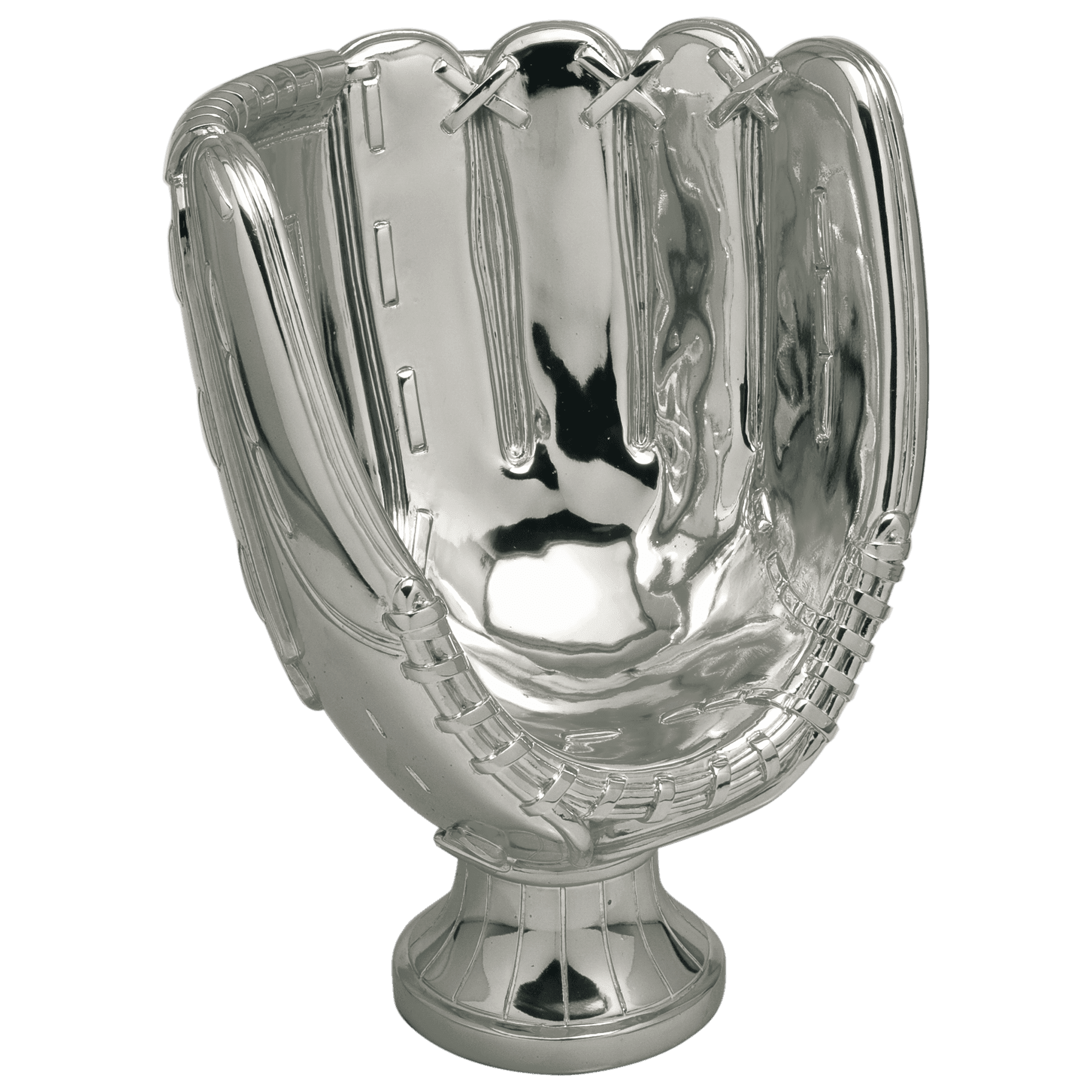 10 3/4" Silver Baseball/Softball Glove Resin