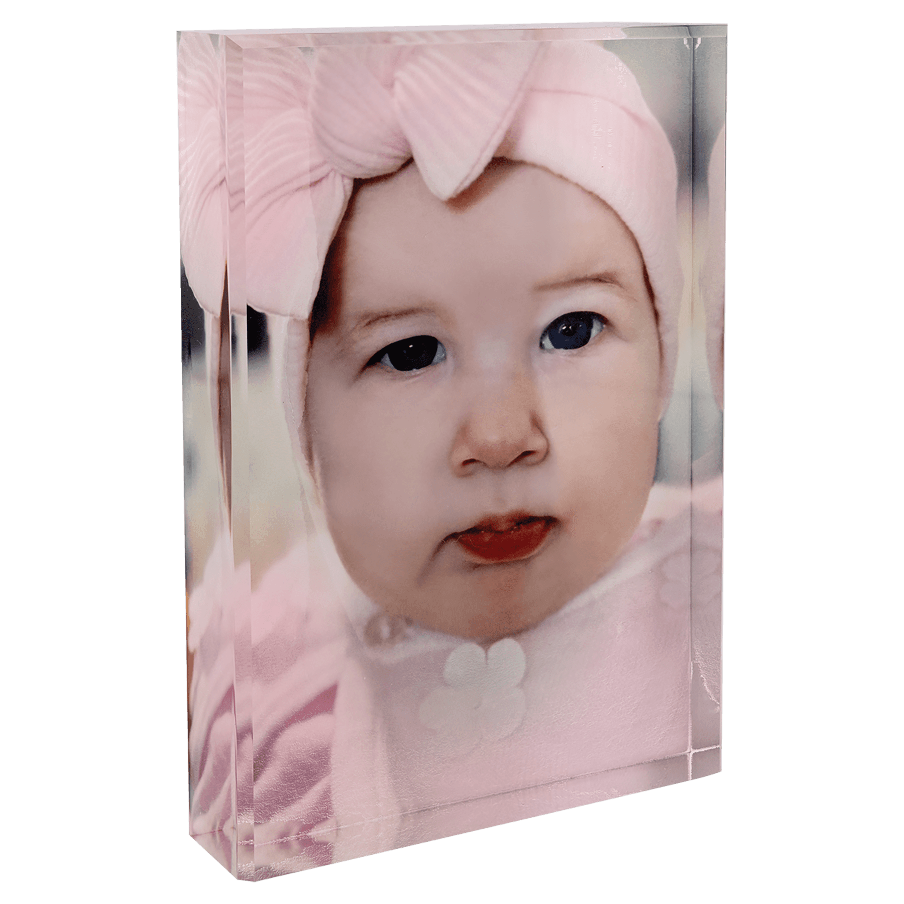 5" x 7" Clear Freestanding Sublimatable Acrylic with White Backing