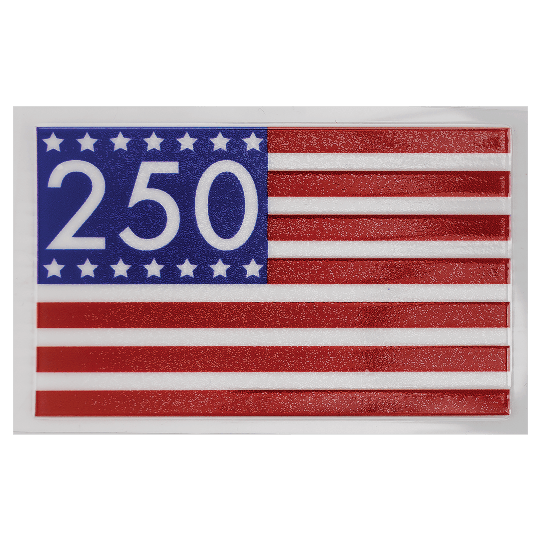 3" x 1.833" Red, White, and Blue Rectangle Stars and Stripes 250 DTF Transfer