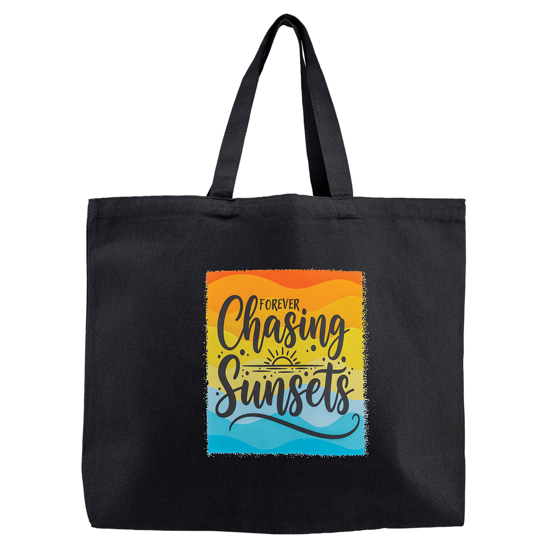 Black Cotton Canvas Tote with 5" Gusset, 20" x 15" x 5"