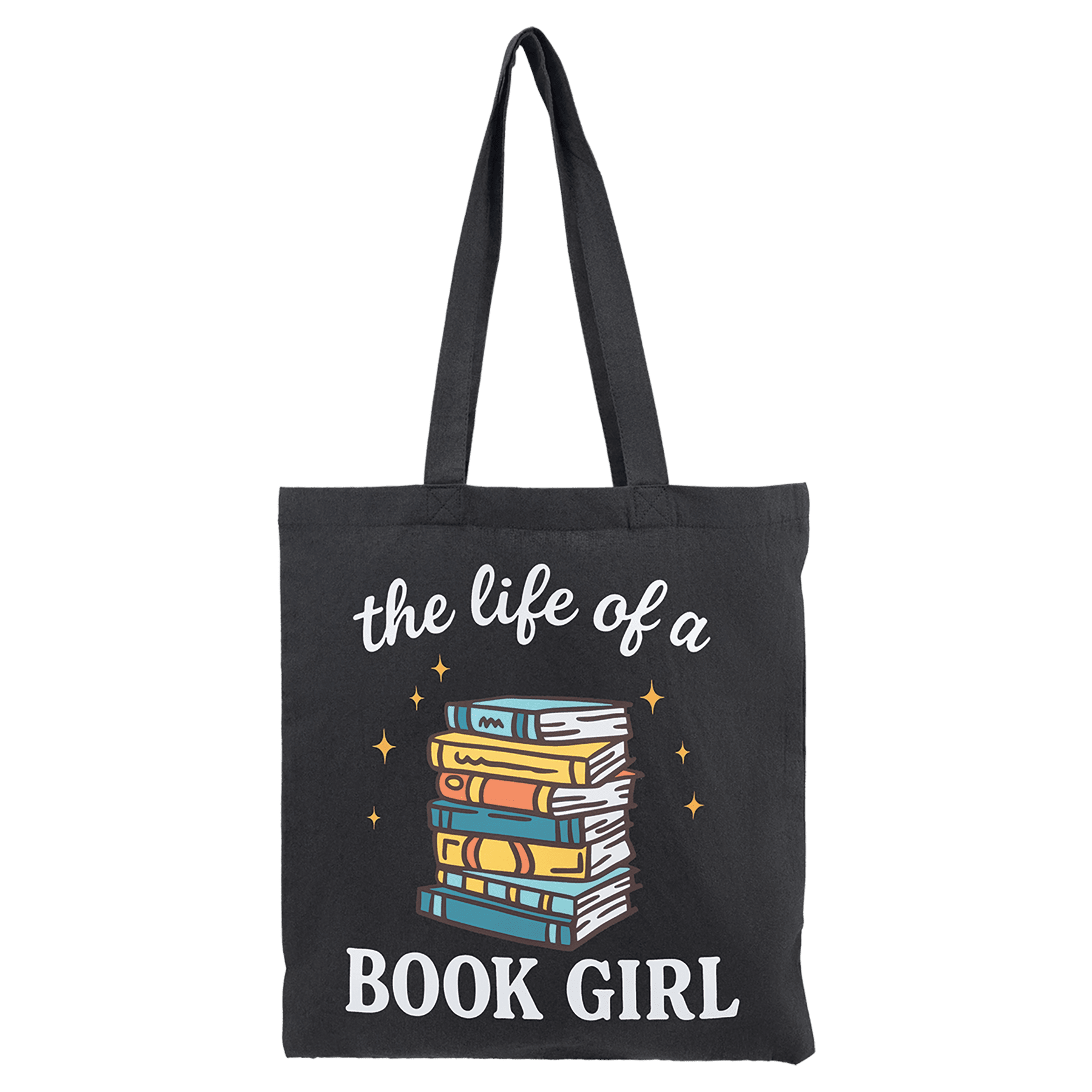 Black Cotton Canvas Tote, 14 1/2" x 15 1/2"