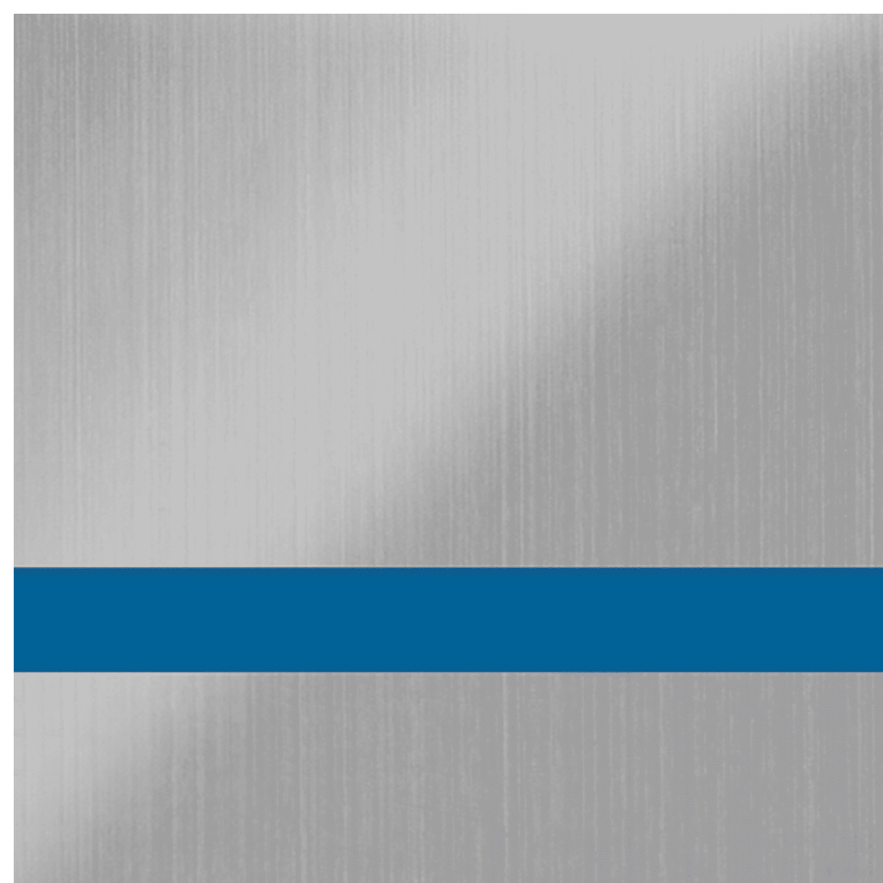 24X49 Duets Brushed Stainless/Blue 1/32 Laser Xt Metals-No Adhesive