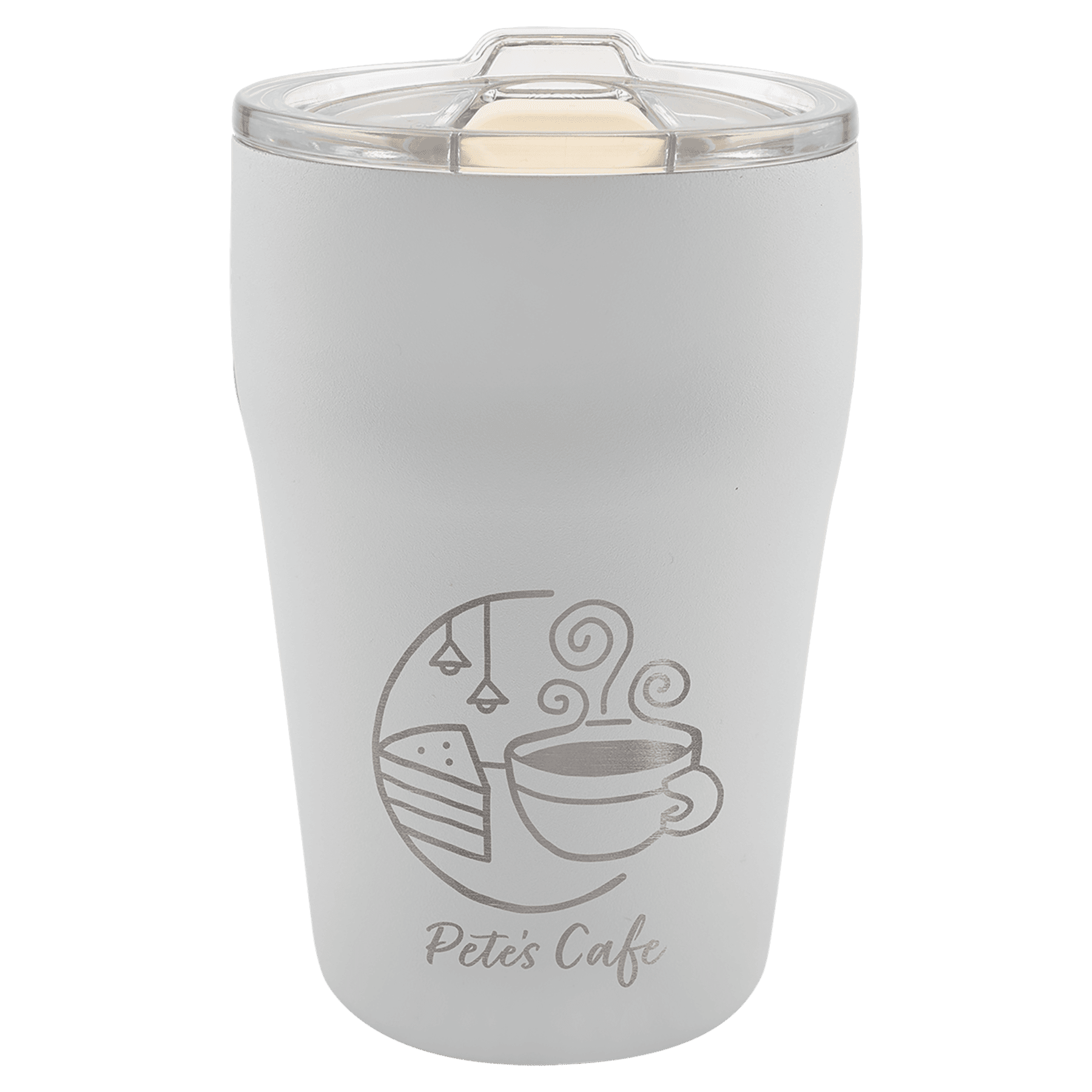 White 13 oz. Stackable Tumbler with Ceramic Liner and Slider Lid