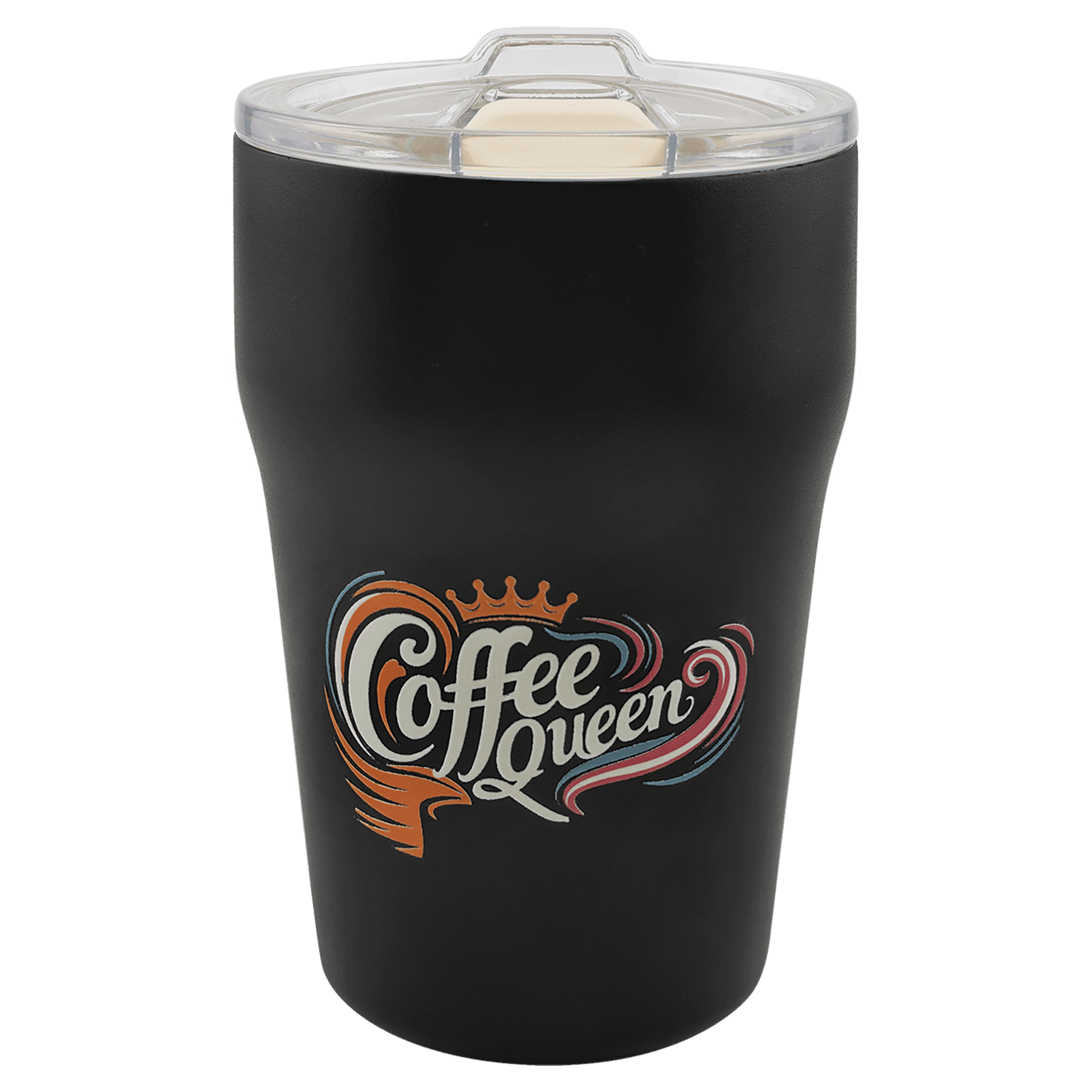 Black 13 oz. Stackable Tumbler with Ceramic Liner and Slider Lid