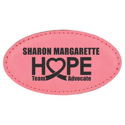 3.25X1.75 OVAL PINK BADGE