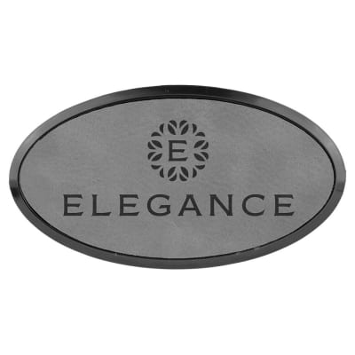 3X1.5″ OVAL GRAY BADGE
