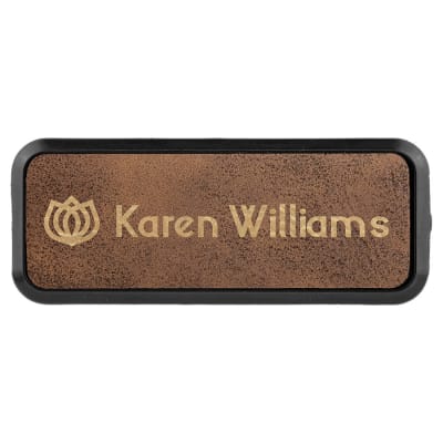 3X1″RND CRNR RUSTIC BADGE