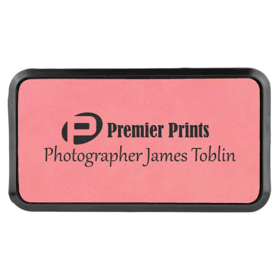 3X1.5 RND CRNR PINK BADGE