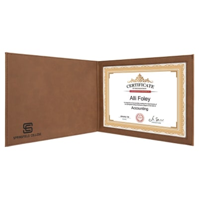 12X9 DK BROWN CERT HOLDER
