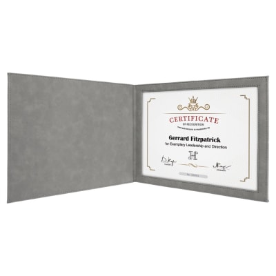 12X9 GRAY CERT HOLDER