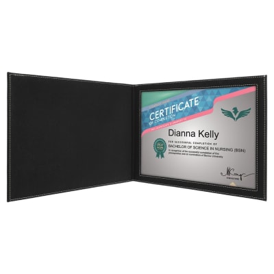 12X9 BLK/SLV CERT HOLDER