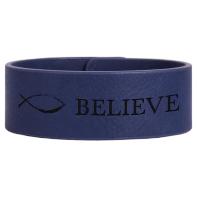9.5X1 BLU/BLK LTHR BRACLT