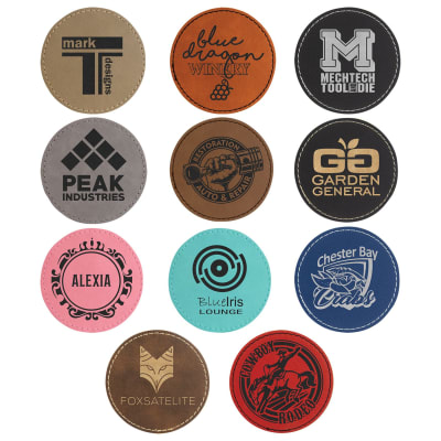 3″ RND LSR LTHR PATCH SET