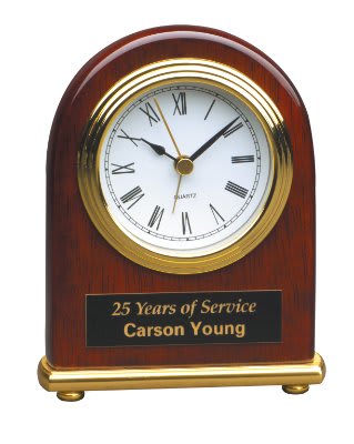4X5 PIANO ARCH DESK CLOCK