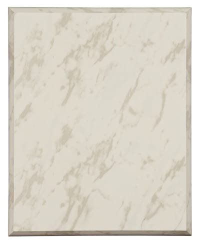 10.5X13 VALU WHT MRBL PLQ
