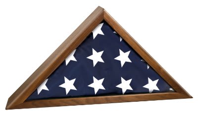 25″X12.5″WALNUT FLAG CASE