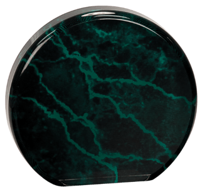 5.5″ GRN MRBL ACRYLIC CIR
