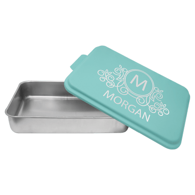 9X13 ALUM PAN W/TEAL LID