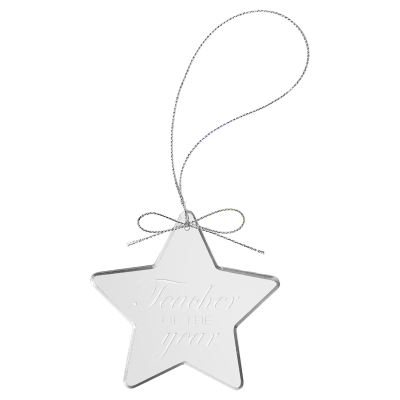 3.25″STAR CLR GLAS ORNMNT